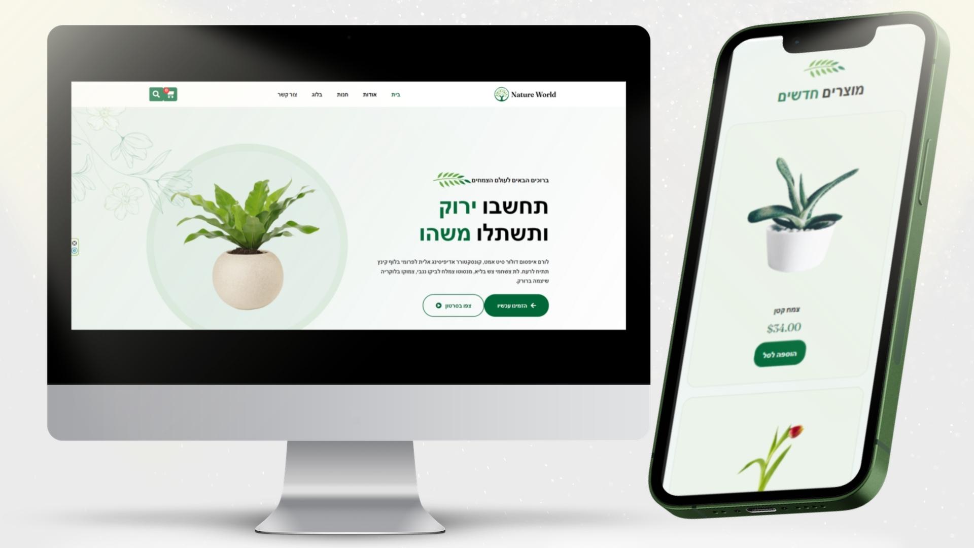 חנות אונליין לצמחים סוג 1 עברית